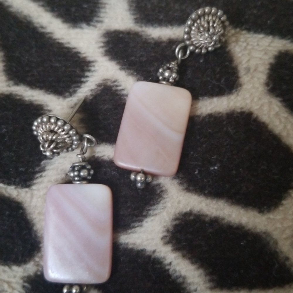 Sterling silver and stone earrings